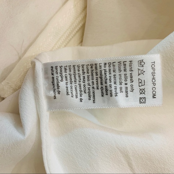 Topshop floral appliqué white dress size 8 - Picture 14 of 16